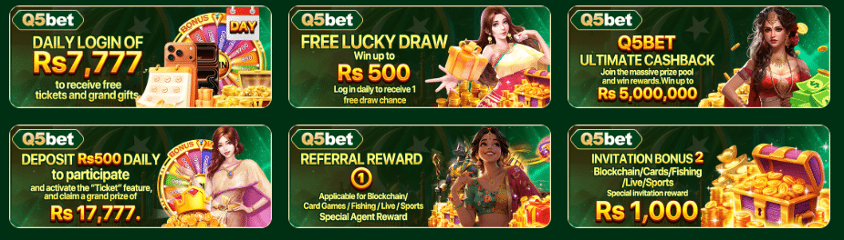 Q5Bet Game promotion referral